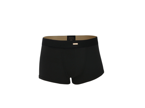 Gold Motif Brief Black