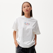 [UNISEX] 플레이 시즌 트로피컬 로고 티셔츠 - 화이트 HAU0004ATZWHT