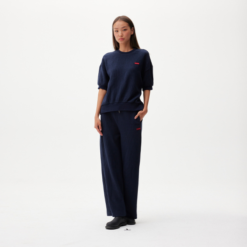 [WOMEN] Свитшот в полоску с круглым вырезом - Navy HAW0002ATZNVY