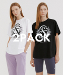 [2PACK] 그래픽 하프슬리브 티셔츠