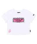 아조바이아조(AJOBYAJO) Love Is Free Cropped T-Shirt [WHITE]