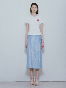 Linkle Silky Skirt in Blue VW4MS235-22