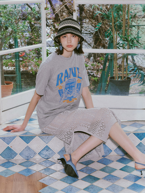 ★RAIVE★ llic Knit Onepiece in Silver VK4MO26715 레이브(RAIVE) Metallic Knit One-piece in Silver VK4MO267-15