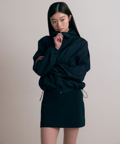 Nylon hood jumper (Black)