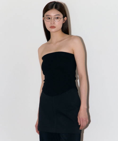 Rib tube top (Black)