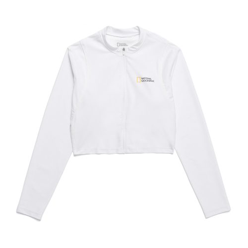 Женский укороченный рашгард на молнии N242WRG620 WHITE