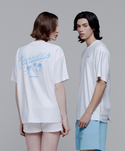 Рашгард с принтом Paradise Water N242URG760 WHITE