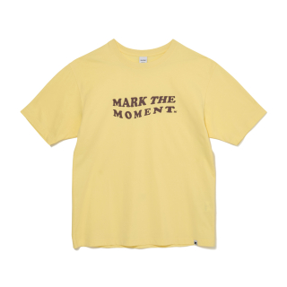 마크엠(MARKM) WAVE SLOGAN TSHIRT-YELLOW 상품 이미지