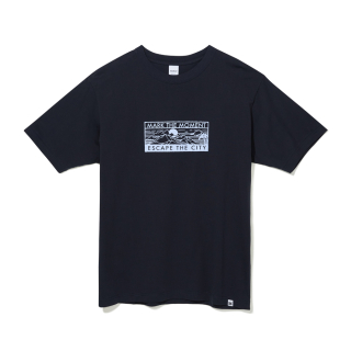 마크엠(MARKM) LINE PRINT TSHIRT-NAVY 상품 이미지