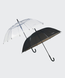 투명 자동 장우산 2팩 [클리어/블랙]