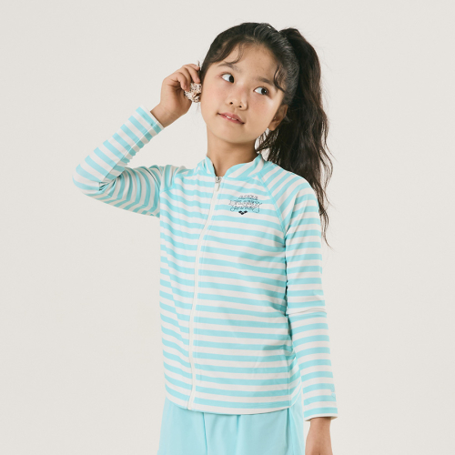 아레나 키즈 마린 걸즈 아동 레저 집업 래쉬가드 A4BG1GC03MNT