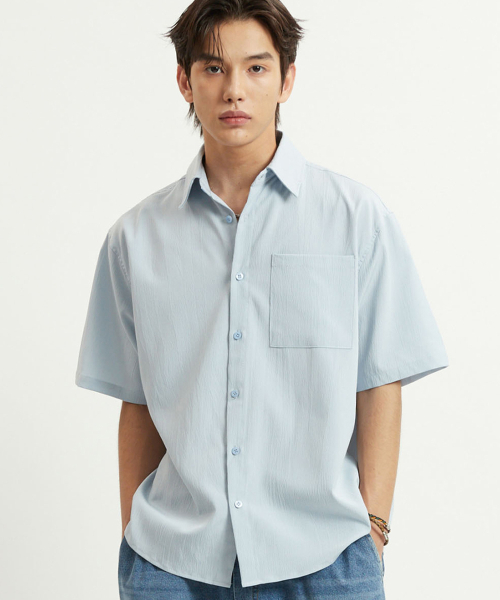 saferido Summer Short Sleeved Shirt Men Fashion Social Mens Dress Shirt Korean Loose Casual White Shirts Mens Office Formal Shirt M-2XL main image 1