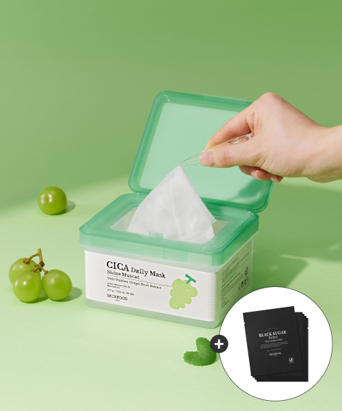 스킨푸드() [블랙슈가패드10매 증정]샤인머스캣 시카 데일리 마스크 30매 상품 이미지
