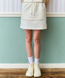 POCKET SWEAT MINI SKIRT (CREAM)