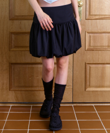 YOKE BALLOON PUMPKIN SKIRT (BLACK)