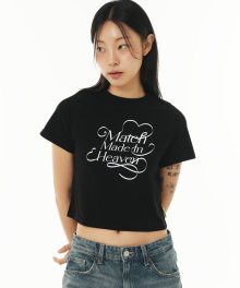 HEAVEN CROP TEE (BLACK)