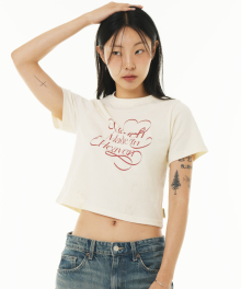 HEAVEN CROP TEE (CREAM)