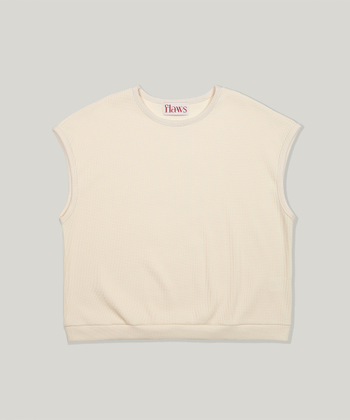 Soft Waffle Sleeveless [CREAM]