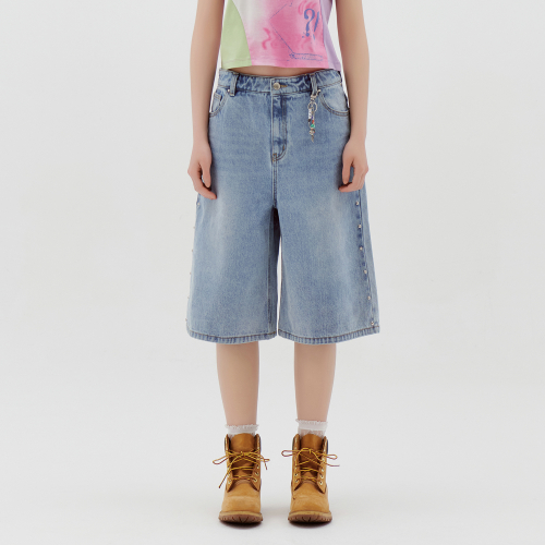 RIVET MIDI DENIM PANTS BLUE BQ2DP005