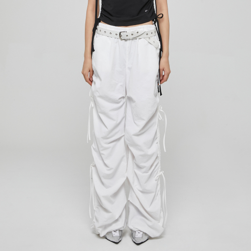 SIDE STRING PARACHUTE PANTS WHITE BQ2WP027