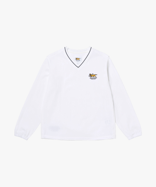 MCC W WOVEN V-NECK ANORAK-WHITE