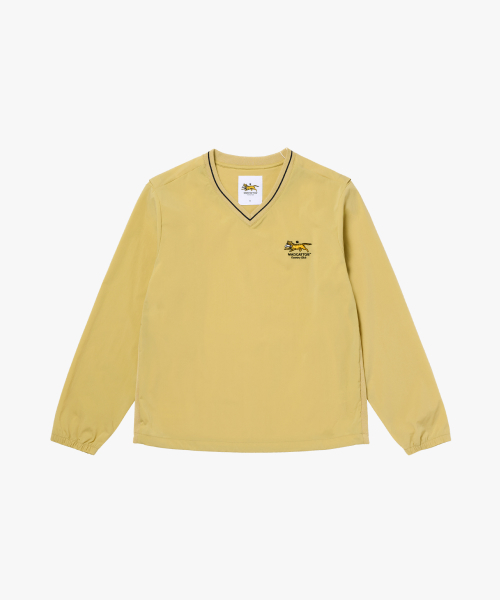 MCC W WOVEN V-NECK ANORAK-LIGHT YELLOW