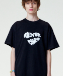미스터차일드(MISTER CHILD) 하트 비트 티셔츠 블랙