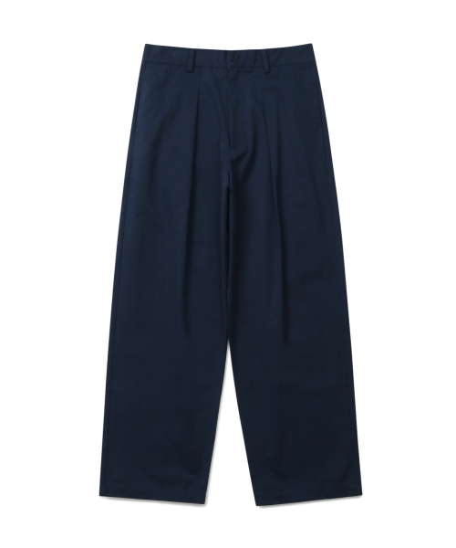 Хлопковые брюки с одной складкой (Navy)