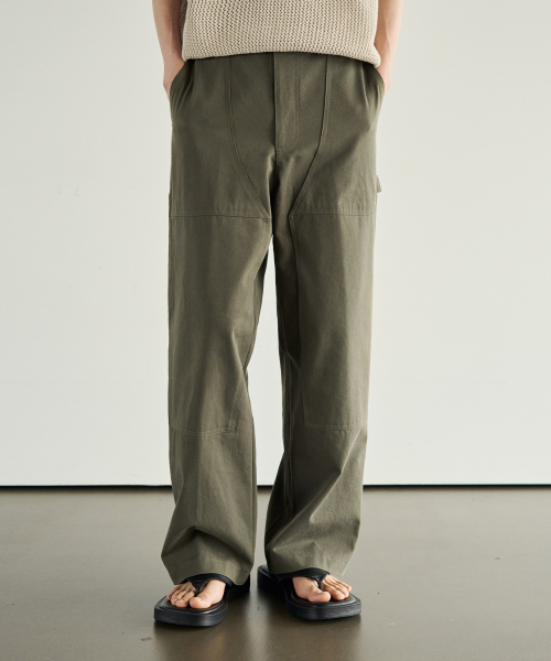 Рабочие брюки карго с двойными наколенниками [KHAKI]