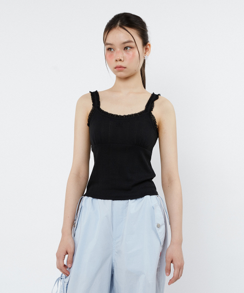 Lace Punching Sleeveless (black)