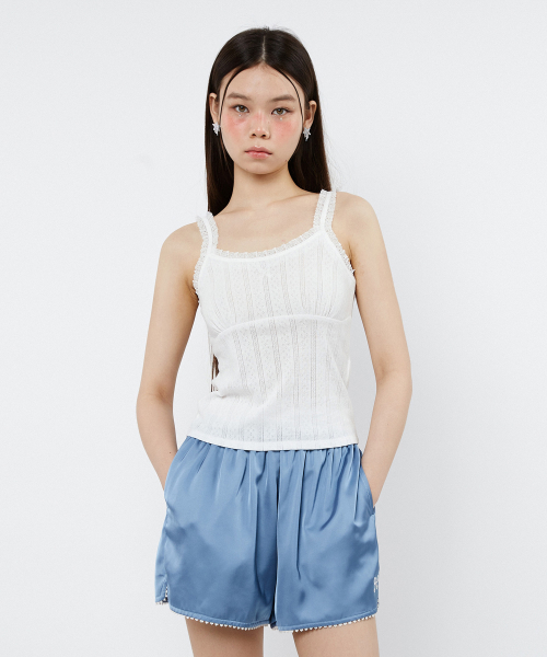 Lace Punching Sleeveless (white)