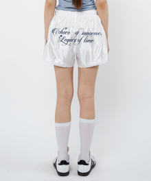Lace Trimming Jersey Shorts (white)