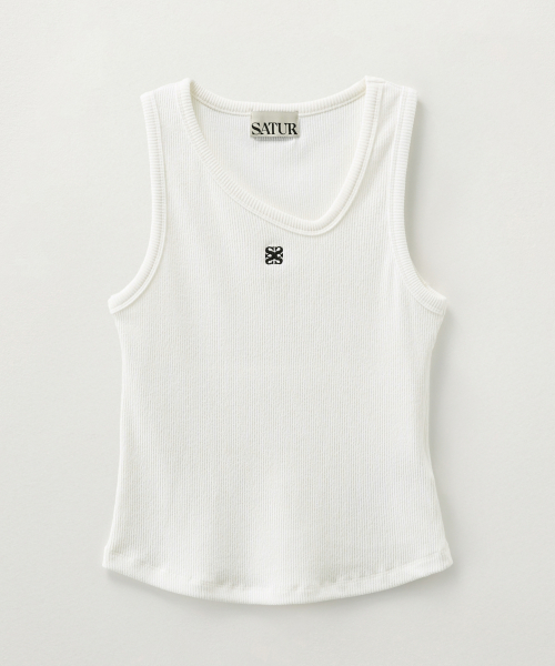 (W) Асимметричный многослойный топ без рукавов Pure White