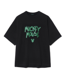 [콜라보] Mickey Mouse half shirts [black]