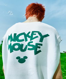 [콜라보] Mickey Mouse knit vest [ivory]