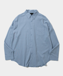 시티보이 유니섹스 레귤러핏 원 포켓 긴팔 셔츠  [블루]