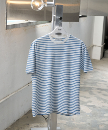 Round Stripe T-Shirt_Sky Blue