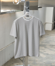 Round Stripe T-Shirt_Beige