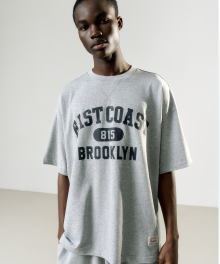 자이언트핏 브루클린 티셔츠 (8%멜란지그레이)