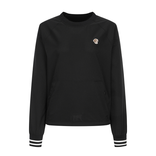 Stretch Round Neck Anorak_Black