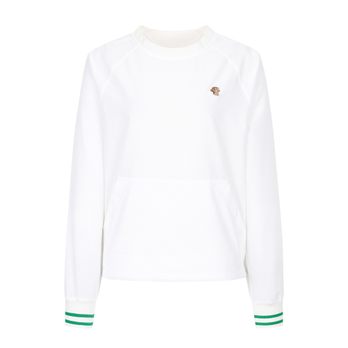 Stretch Round Neck Anorak_White
