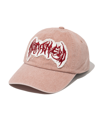 낫포너드(NOT4NERD) Devil Logo Patch Ball Cap - Pink 상품 이미지