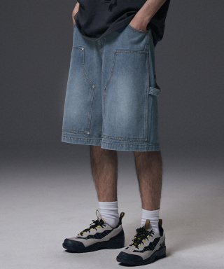 낫포너드(NOT4NERD) N4ND Carpenter Bermuda Denim Shorts - Deep Blue 상품 이미지