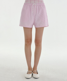[24SS clove] Stripe Beach Shorts_Women (Pink)