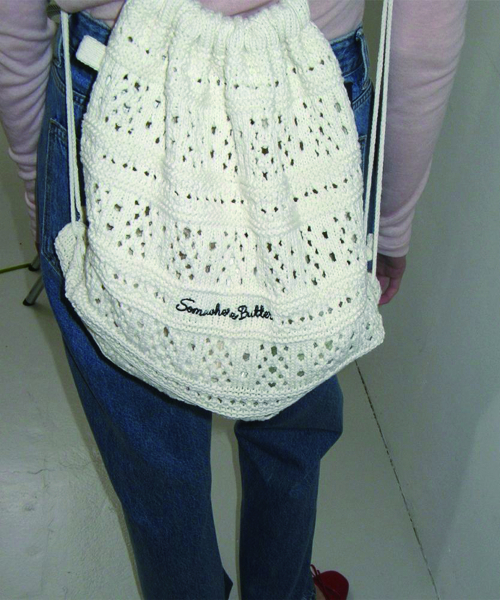 ★送料込◆4色 SOMEWHERE BUTTER._Yogurt knit string bag MUSINSA公式 | SOMEWHEREBUTTER Yogurt Knit String Bag - 4color