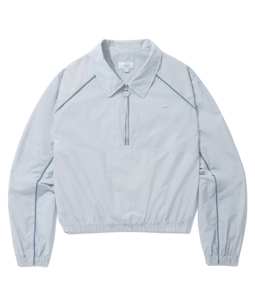Женский анорак с вырезами и кантом Light Gray