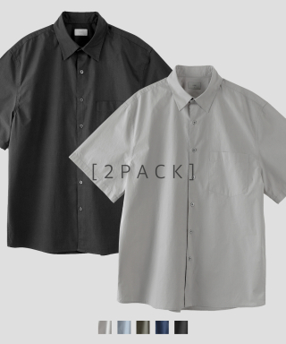 애습(ASP) [2PACK] 레귤러 핏 코어 반팔 셔츠