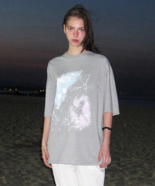 로우클래식(LOW CLASSIC) PARK OVERSIZED T-SHIRT_MELANGE