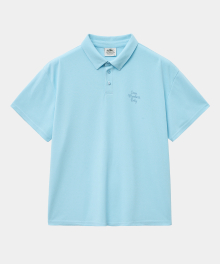 RESORT LOGO PIQUE POLO SKY BLUE