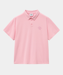 RESORT LOGO PIQUE POLO PINK